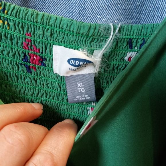 Old Navy green floral dress - Picture 3 of 5